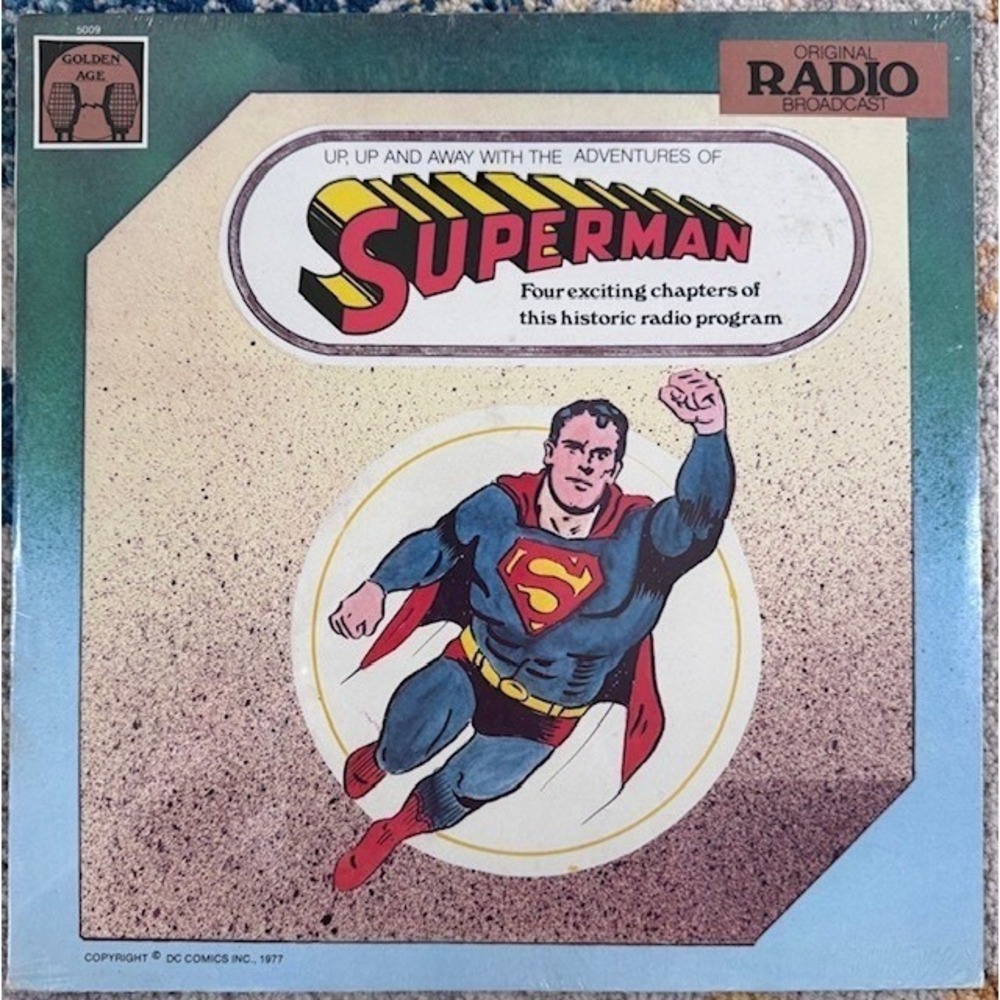 Adventures of Superman Original Radio Broadcast Vinyl Record 1977 SEALED Golden